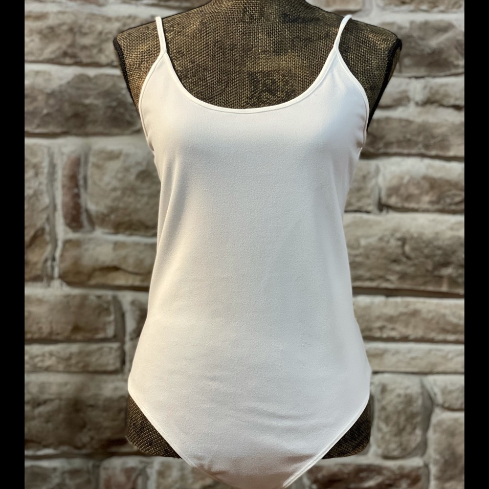 Express- White Thong Bodysuit, Size L